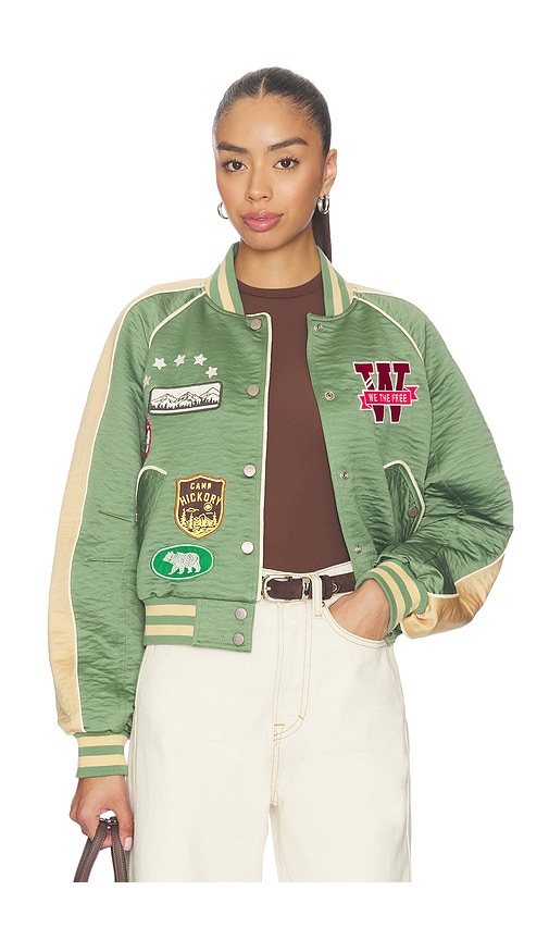 Free People BLOUSON WE THE FREE STAR POWER SOUVENIR en Green Taille M Also en XS S 333 €
