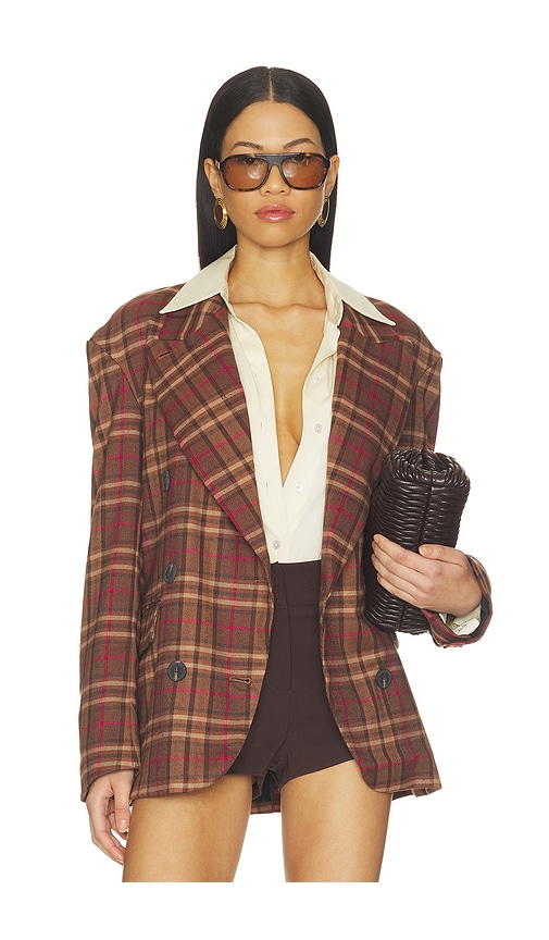Free People VESTE DOUBLE BOUTONNAGE DEAN en Brown Taille L Also en XS S M XL 218 €