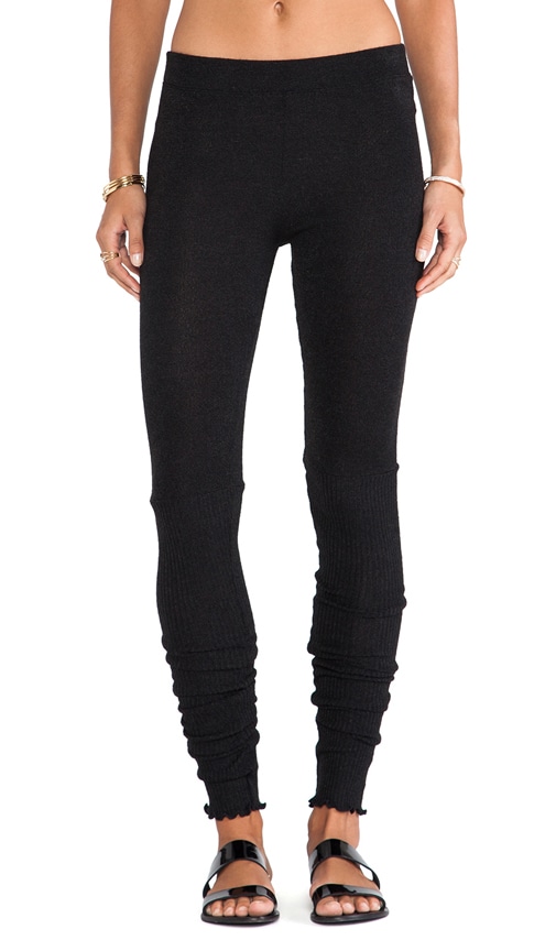 alo High Waist Goddess Legging in Black & Black