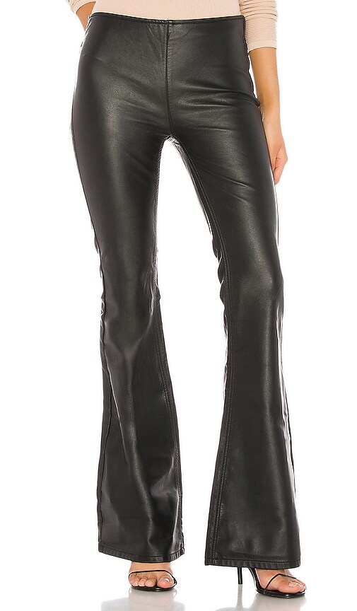 Commando Faux Leather Flared Pant in Black