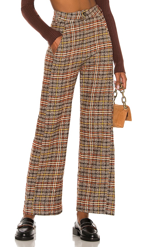 Free People Shape Up Trouser Pant in Original Combo
