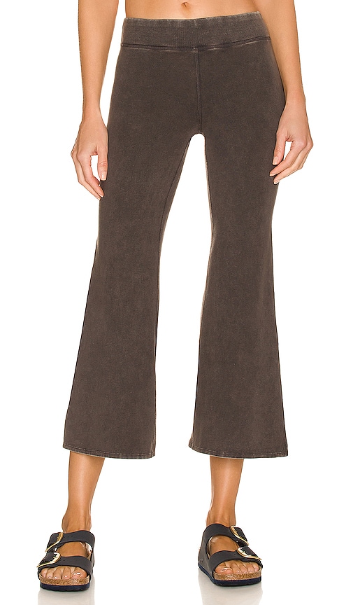 Free People X FP Movement Hot Shot Crop Flare in Charcoal