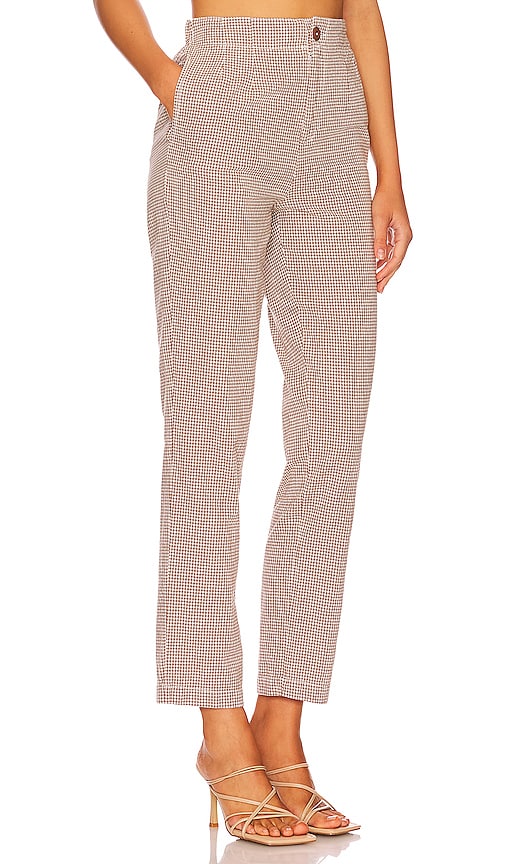 FREE PEOPLE KATE PLAID STRAIGHT LEG PANT
