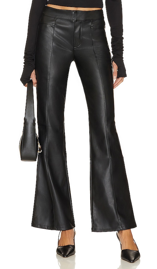 Shop Free People X We The Free Uptown High Rise Faux Leather Pant In Black