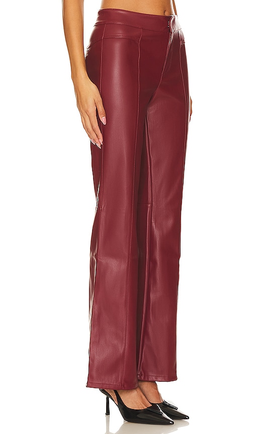 Shop Free People X We The Free Uptown High Rise Faux Leather Pant In Mulberries