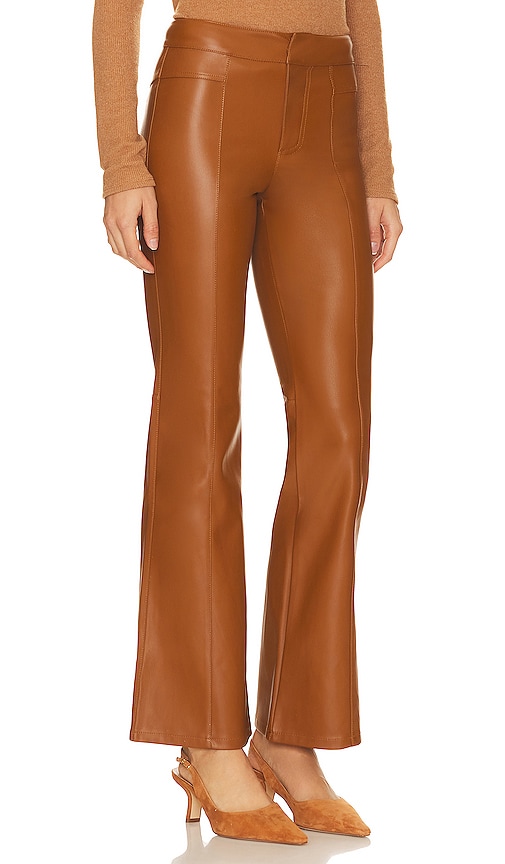 Shop Free People Uptown High Rise Faux Leather Pant In Brown