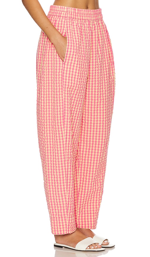 FREE PEOPLE PREPPY POPLIN GINGHAM PANTS 