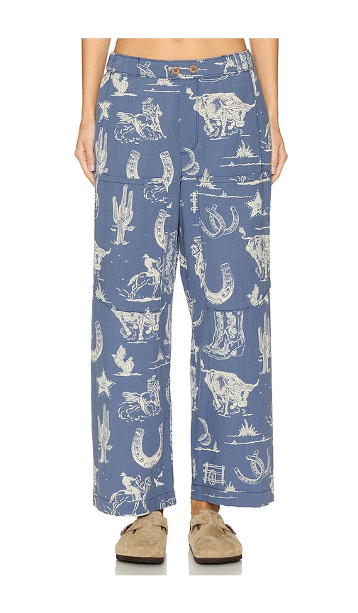 Shop Free People Seaside Pull On Pant In Blue