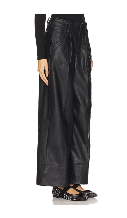 Shop Free People X Revolve Afton Faux Leather Trouser In Black