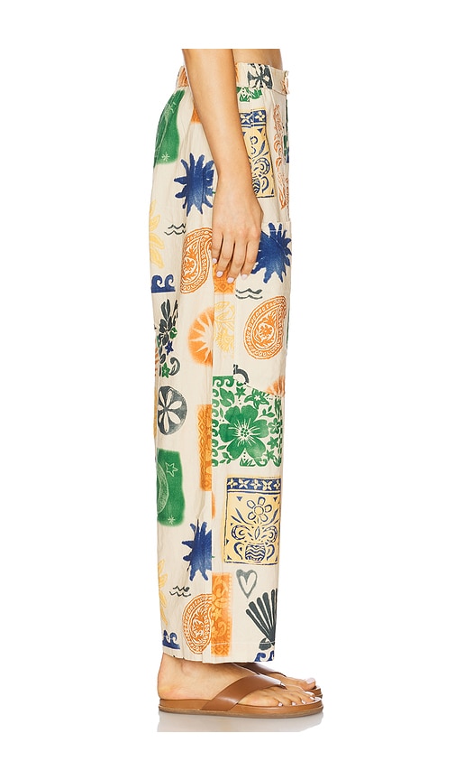 Shop Free People Seaside Pull On Pant In Ivory Combo & Summer