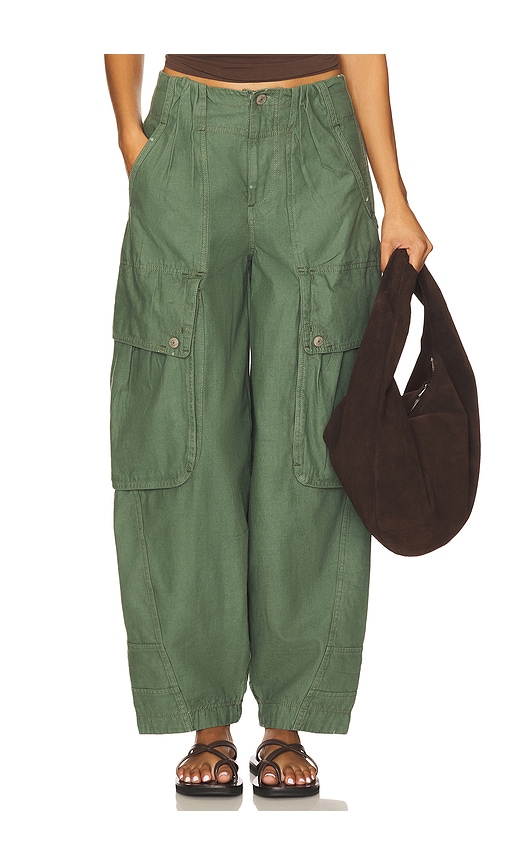 Free People X We The Free Brentwood Slouch Pant In Green