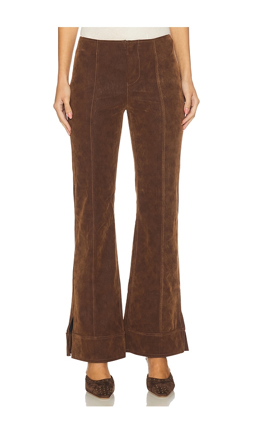 Free People X We The Free Glow Up Pant Suede In Brown