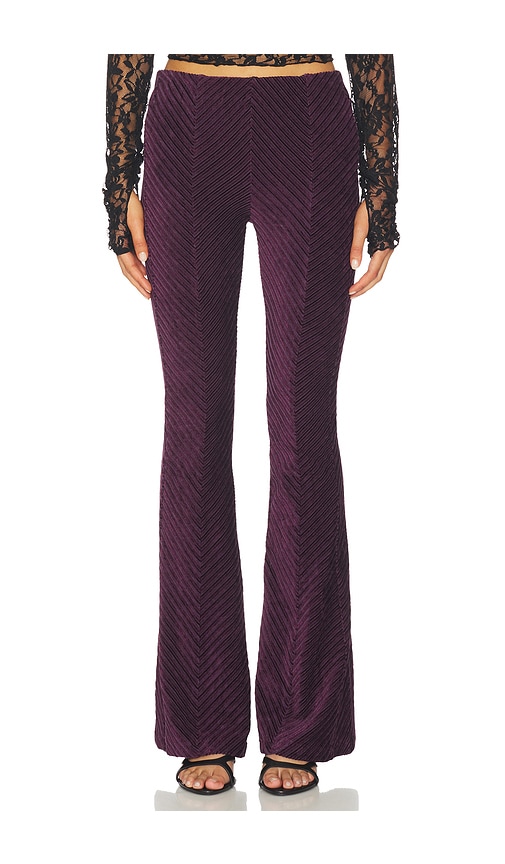 Free People Penny Pull On Velvet Pant In Purple