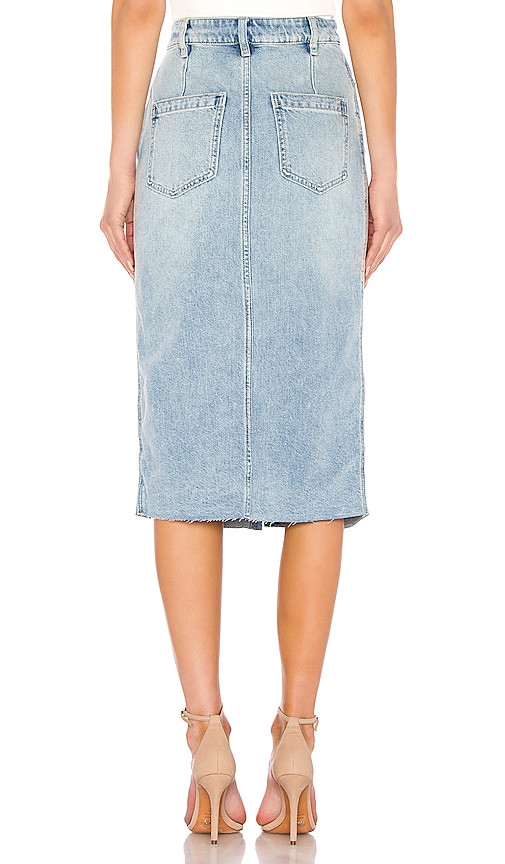 free people wilshire denim skirt