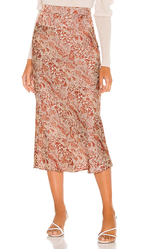 Free People Normani Bias Skirt in Peach | REVOLVE