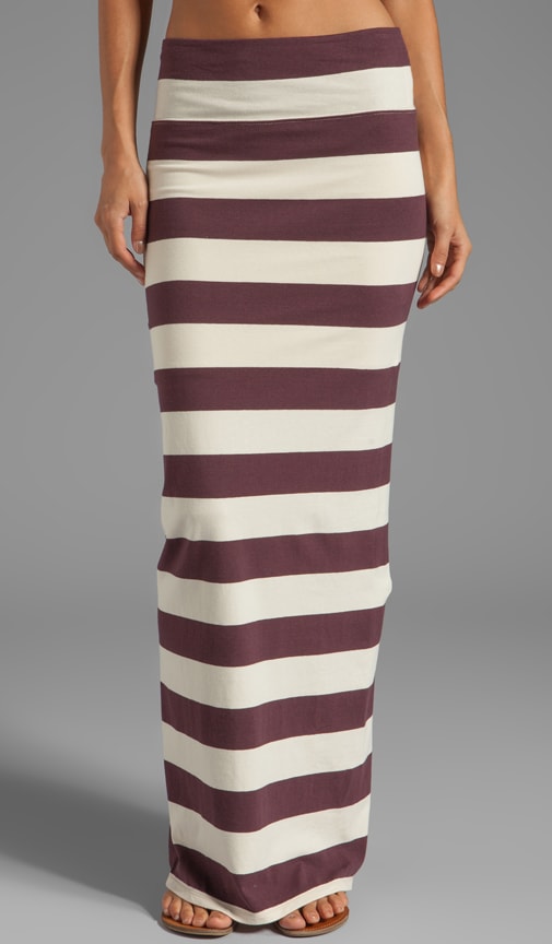 Stripe Column Maxi Skirt
