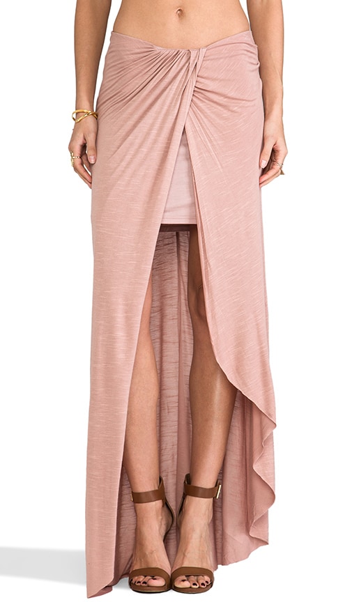 Slubby Column Skirt