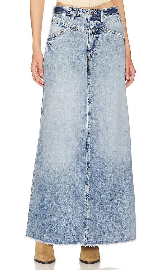 FREE PEOPLE COME AS YOU ARE DENIM MAXI