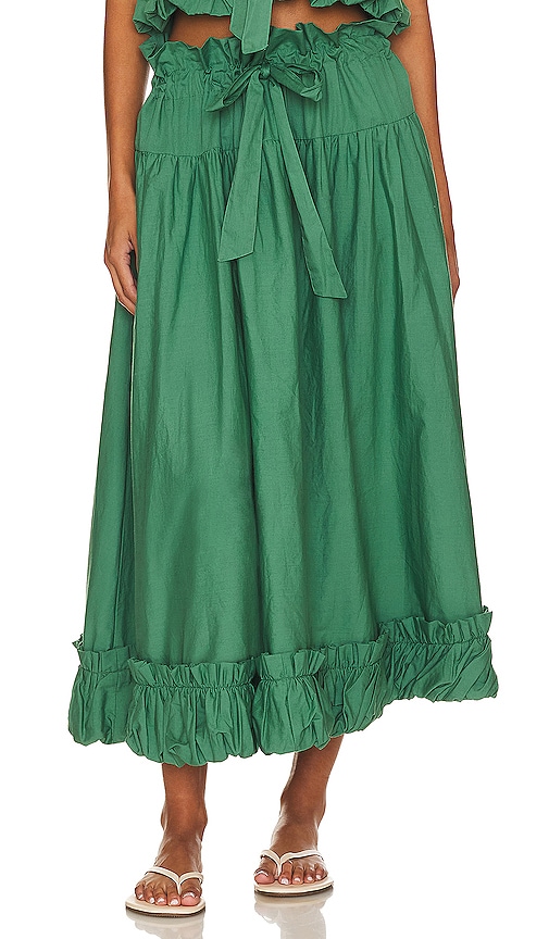 Free People Favorite Part Midi Skirt in Mermaid