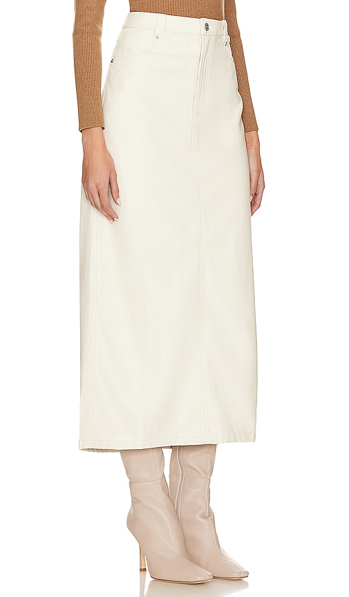 Shop Free People X We The Free City Slicker Faux Leather Maxi Skirt In White