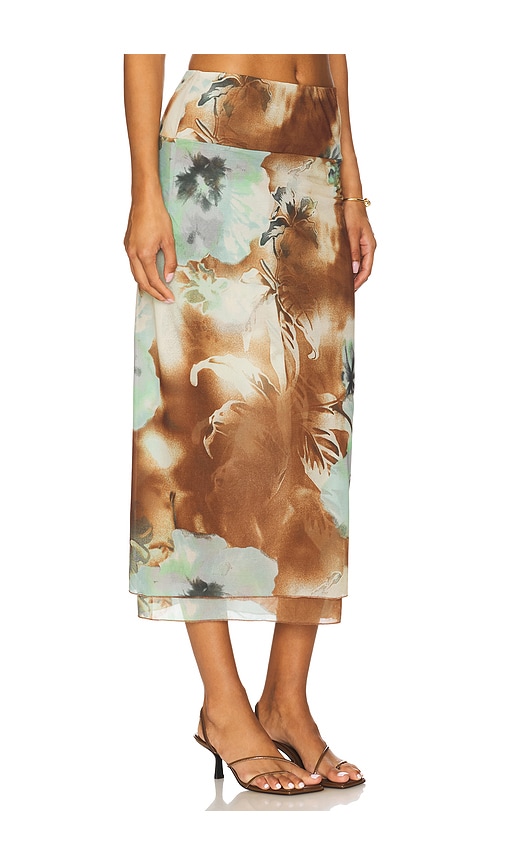 Free People Sunset Mesh Maxi Skirt In Multi In Multi