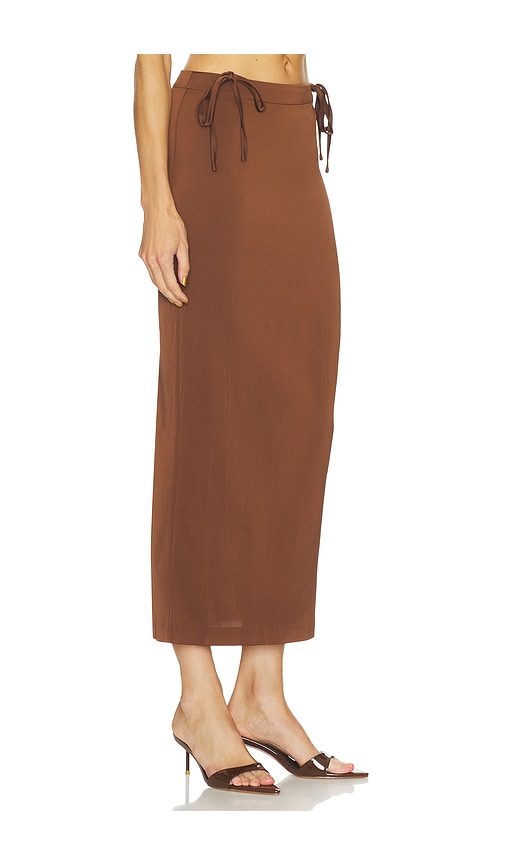 Free People Rosetto Column Skirt In Brown