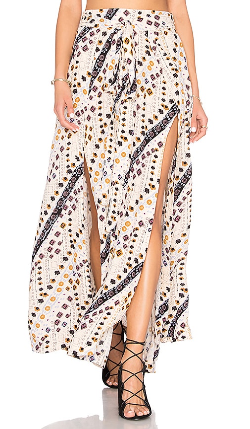 Free People Remember Me Maxi Skirt in Ivory Combo | REVOLVE