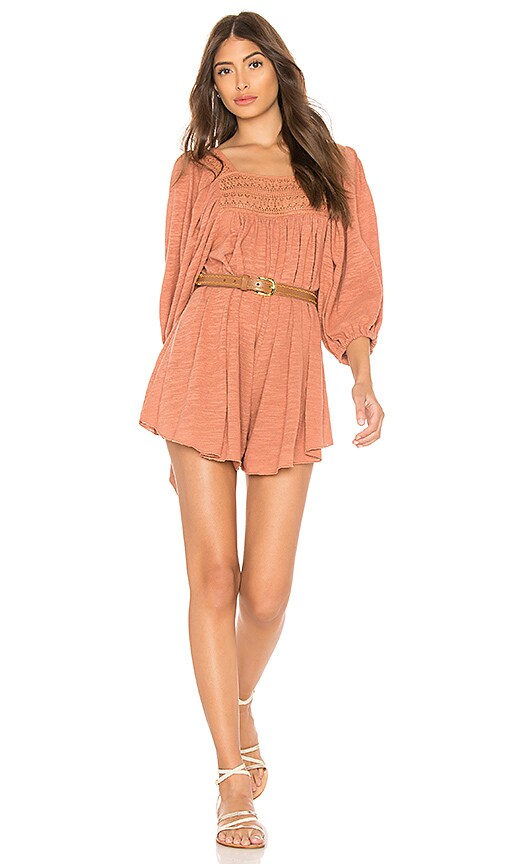 free people orange romper