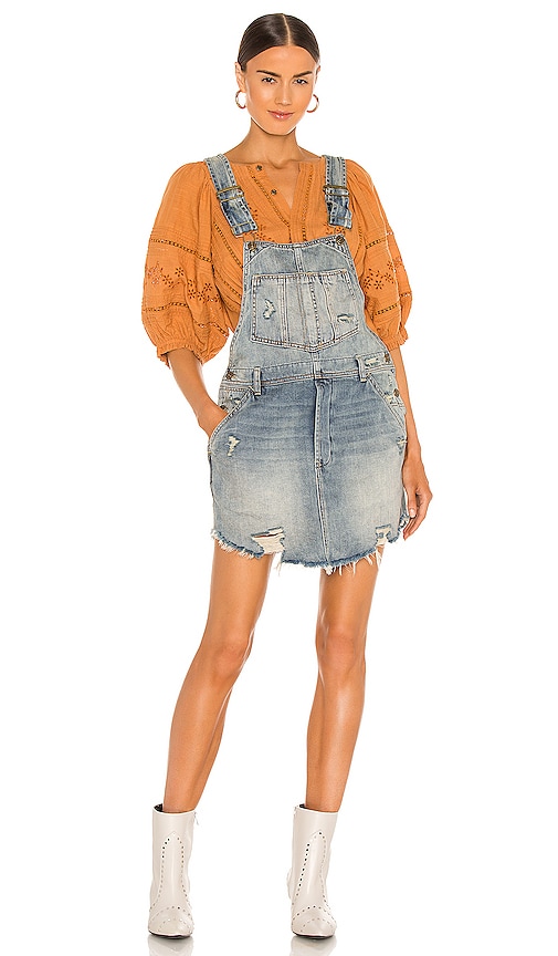 free people denim jumper