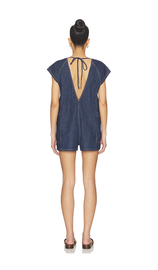  Free People Romper Denim We The Free Free Fall En Color Azul Marino Talla L  (también En M, S, Xl, Xs). 