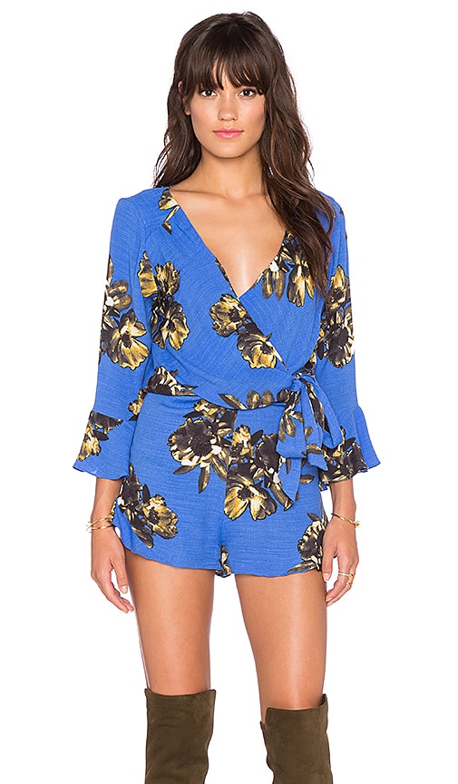 free people blue romper