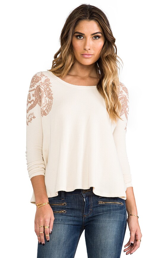 Rockabilly Printed Raglan Top