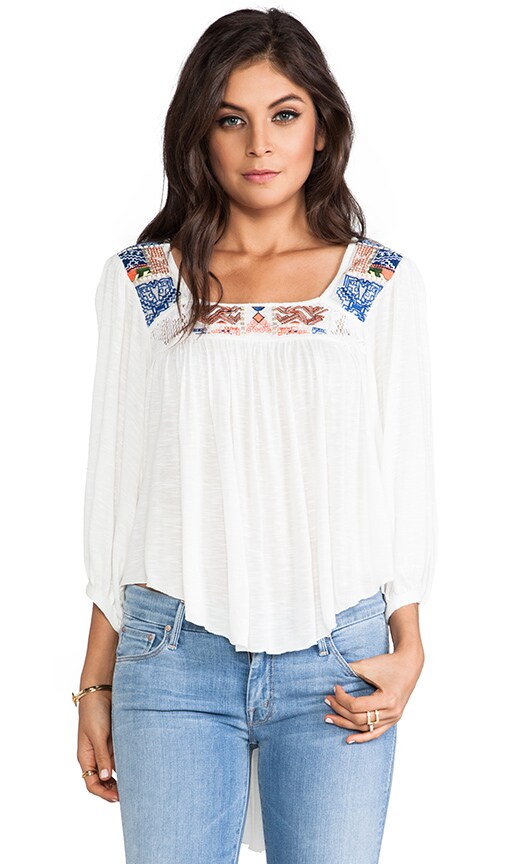 Free Bird Embroidered Top
