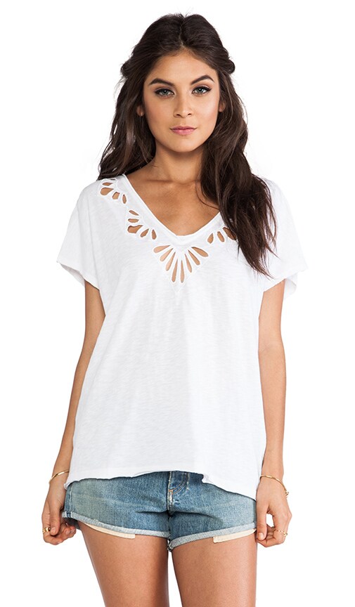 Cut Work Double V Tee