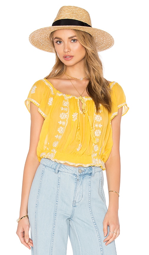 Free People Paisley Park Top in Sunshine Combo REVOLVE