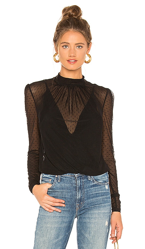 Free People Twice The Fun Bodysuit in Black | REVOLVE