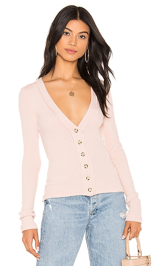 Free People Call me Cardi Top in Pink | REVOLVE