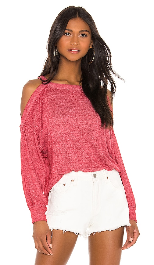 Free People Chill Out Long Sleeve Tee in Pink | REVOLVE