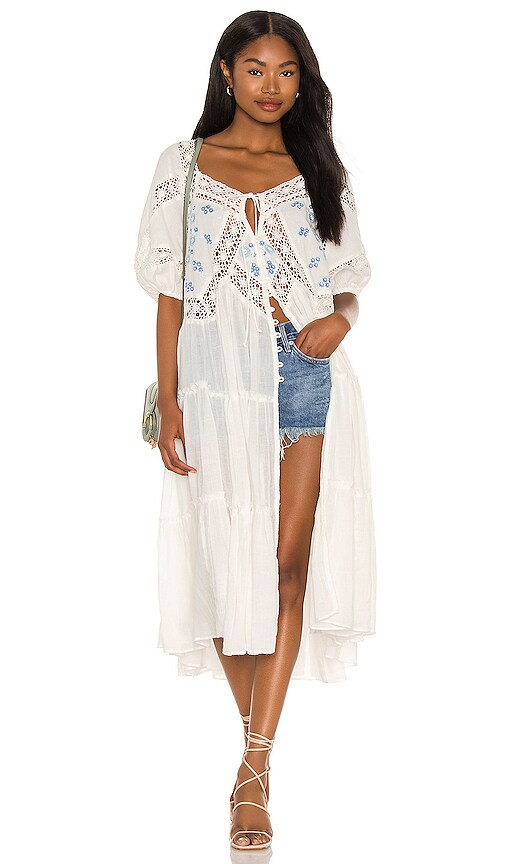 People Delilah Embroidered Maxi Top 