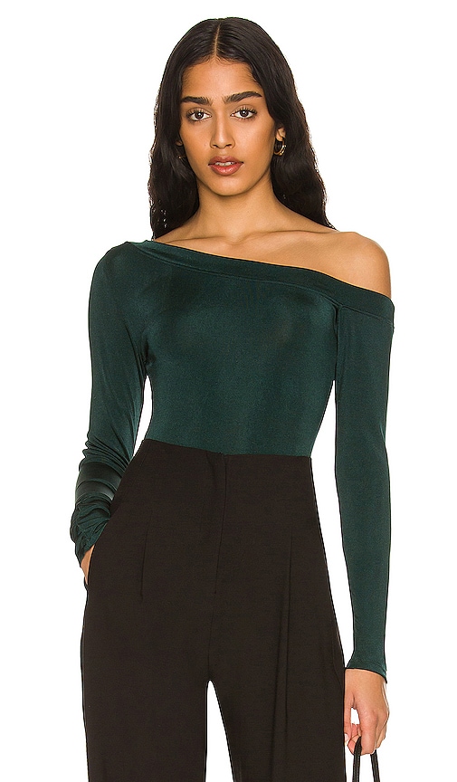 Free People Turnt Bodysuit In Pine