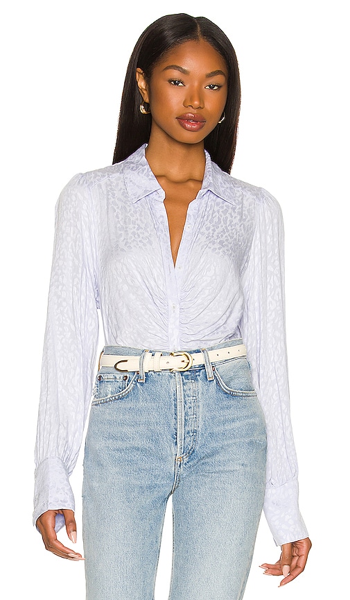 Free People X REVOLVE Bianca Blouse in Blue Moon | REVOLVE