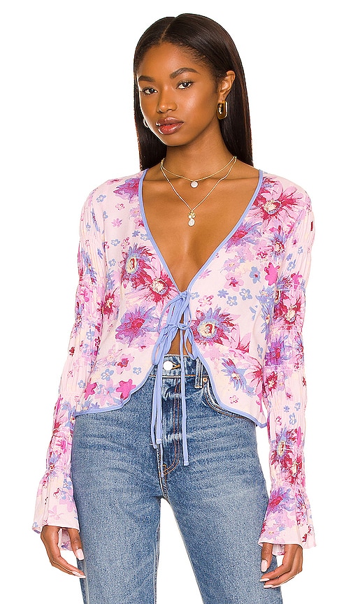 Free People Hillary Printed Top in Pink Combo | Cotton Island Women's  Clothing Boutique