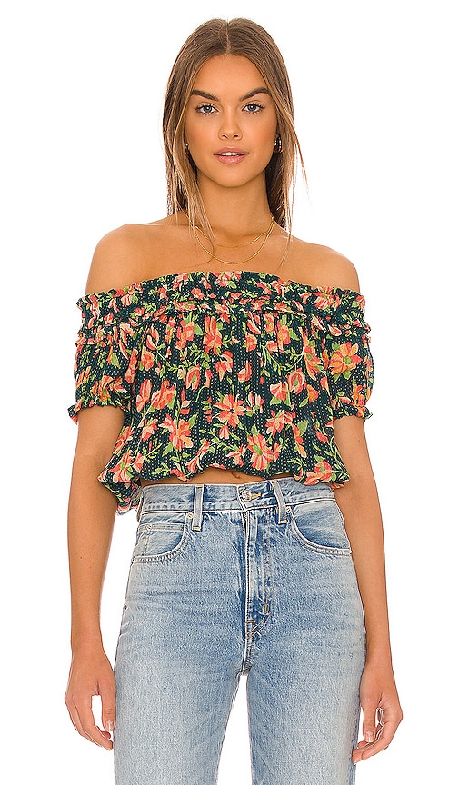 Free People Suki Blouse in Garden Combo | REVOLVE