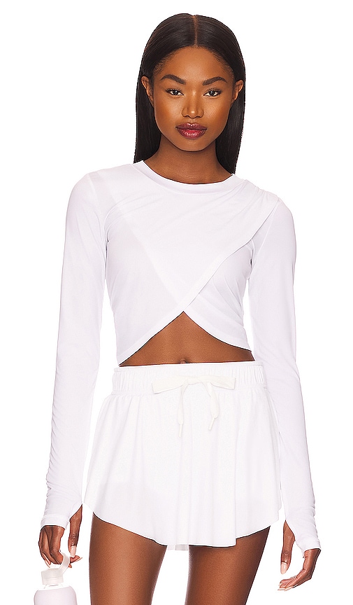 Free People x FP Movement With A Twist Layer Top in Painted White