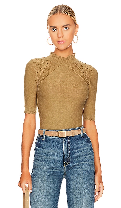 Free People Winter Warmer Solid Bodysuit in Tropical Nut