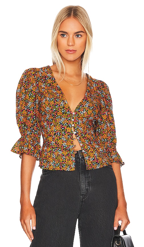 FREE PEOPLE I FOUND YOU PRINTED TOP