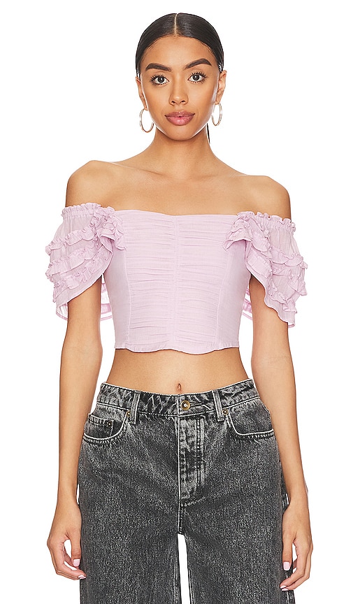 Shop Free People Thank You Very Sweetly Top In Blush Lilac