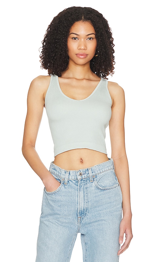 Out From Under Drew Seamless Ribbed Bra Top in Blue