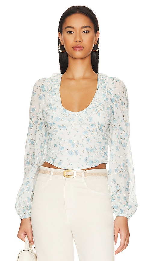 Free People Another Life Top In White Combo