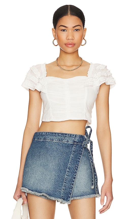 Shop Free People Thank You Very Sweetly Top In White